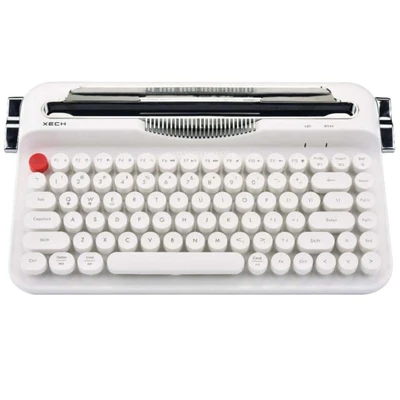 Xech Typewriter Wireless Keyboard | Retro Vintage Design with Round Keycaps (Unboxed - Brand Warranty) - Alternate View