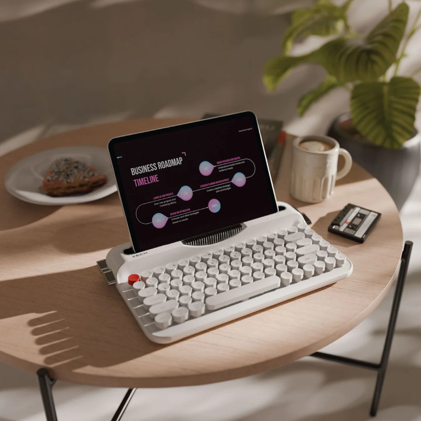 Xech Typewriter Wireless Keyboard | Retro Vintage Design with Round Keycaps (Unboxed - Brand Warranty) — photo 5