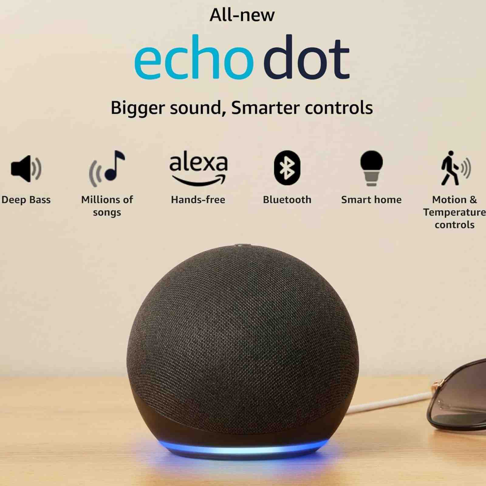 Amazon Echo Dot (5th Gen) Alexa Enabled Smart Speaker Black (Like New Condition - Brand Warranty) — photo 3