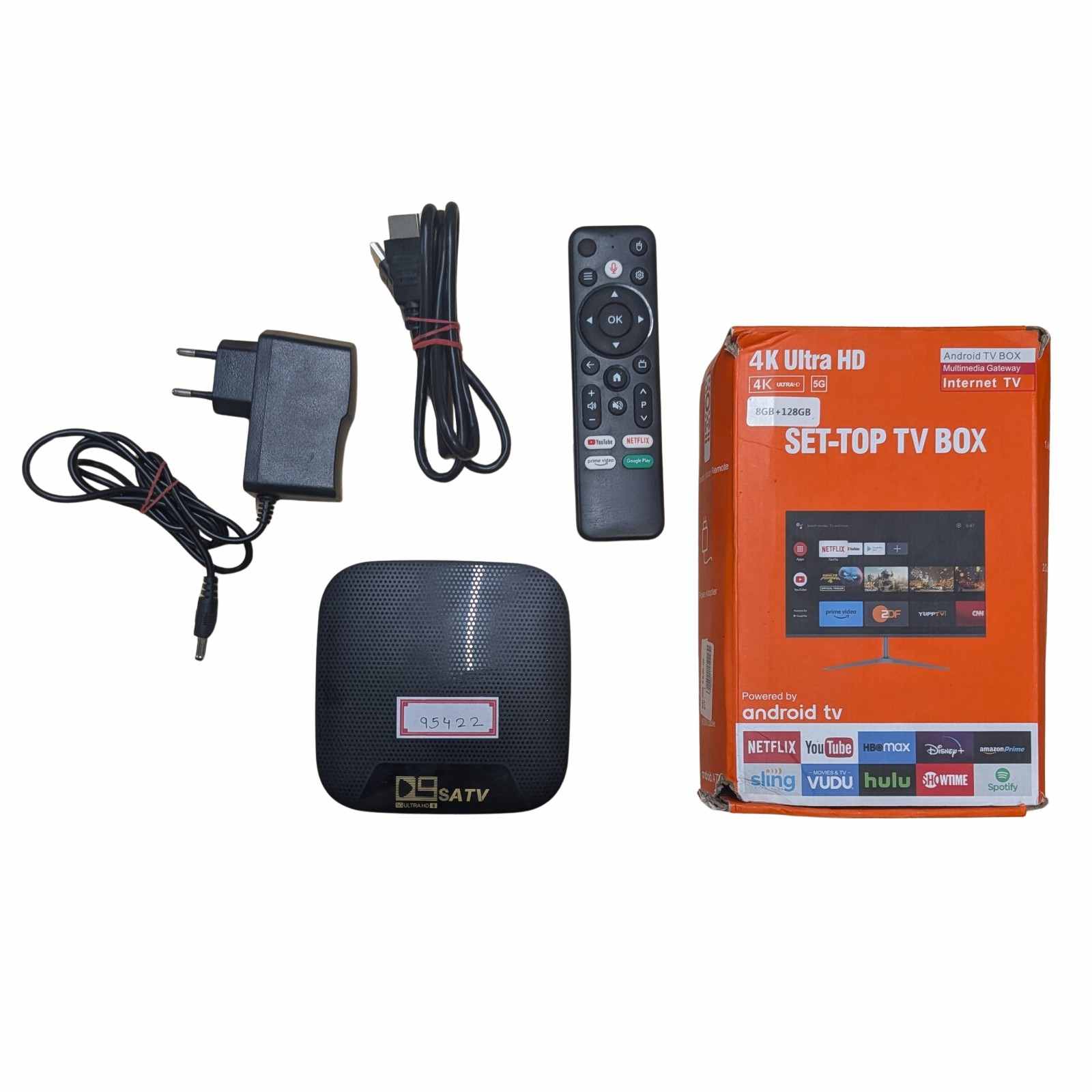 Android ATV Box 4K (SET-TOP TV BOX) Black (Good Condition)