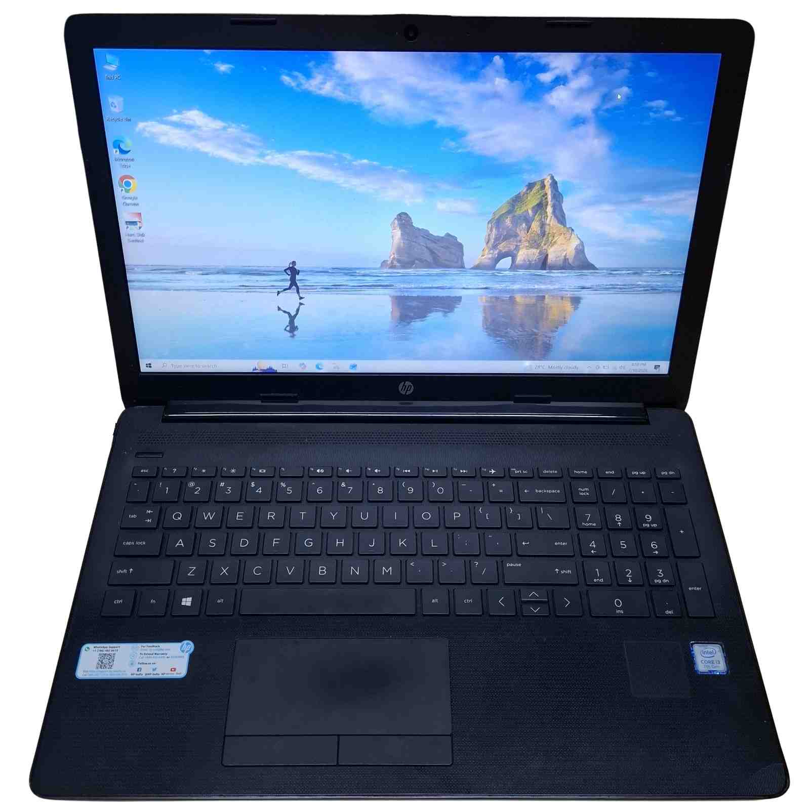 Used HP Notebook 15-da0xxx 15.6" Intel Core i3 7th Gen 256GB SSD 12GB RAM Black Laptop