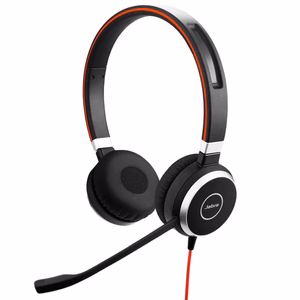 Jabra Evolve 40 Wired On Ear Headphone with Mic Black (Good Condition)